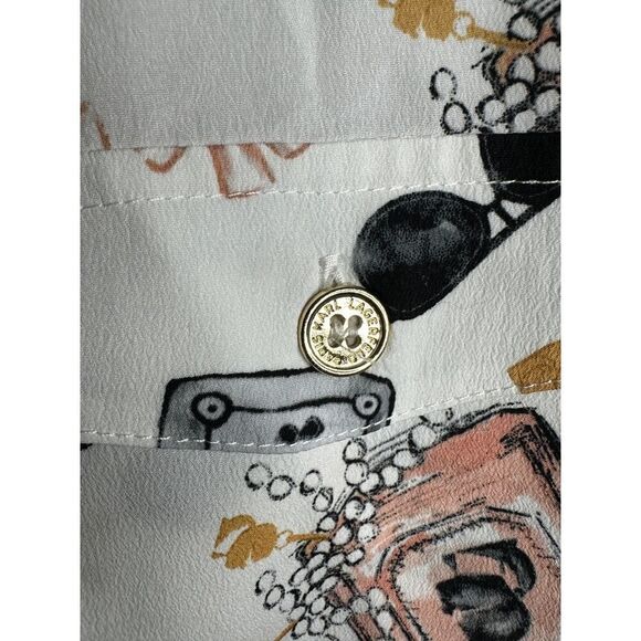 Karl Lagerfeld button down blouse - Picture 3 of 6